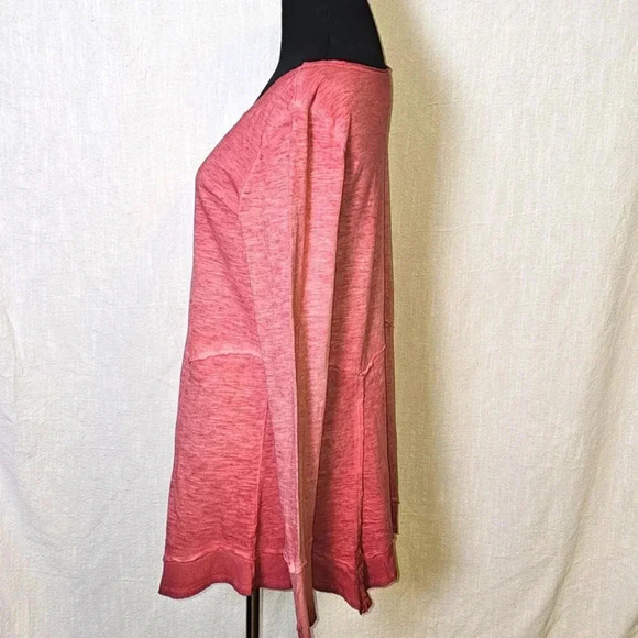 Sundance Waffle Knit Crewneck Long Sleeve Ombre Pink Sz XS - Picture 4 of 9